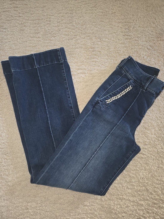 White House Black Market Denim - White House Black Market Hi Rise Wide Leg Jeans Rhinestones Jeans Size 2